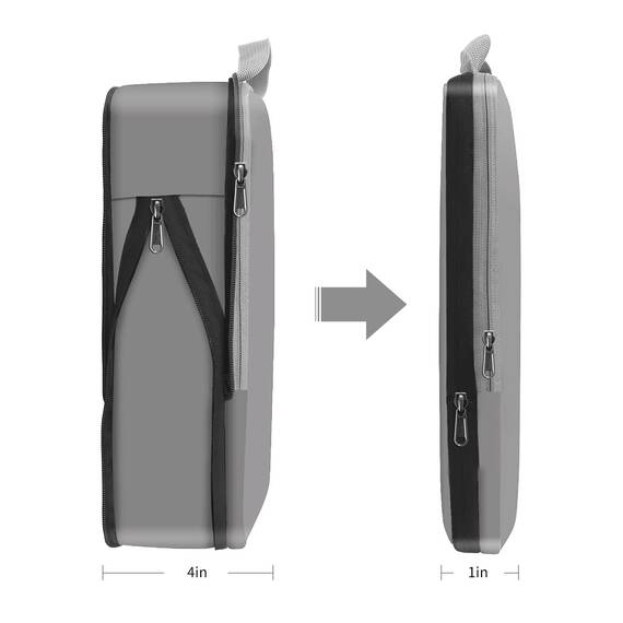 Eono by Amazon - Komprimierbaren Packwürfeln zur Organisation Ihres Reisegepäcks, Compression Packing Cube, Packtaschen Set & Gepäck Organizer für Rucksack & Koffer, Grau, 4-teilig