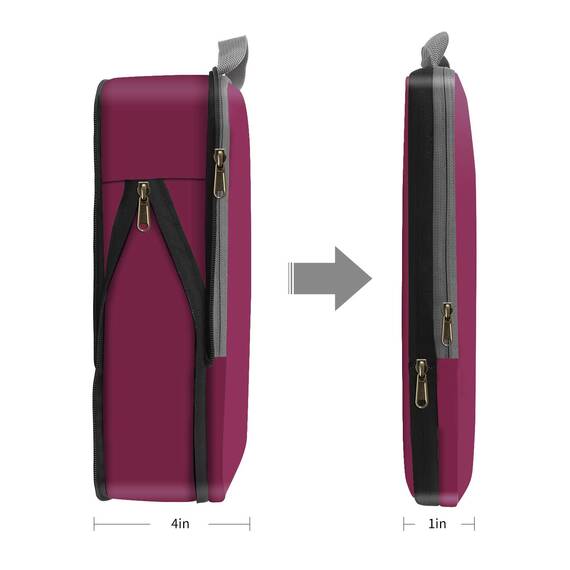 Eono by Amazon - Komprimierbaren Packwürfeln zur Organisation Ihres Reisegepäcks, Compression Packing Cube, Packtaschen Set & Gepäck Organizer für Rucksack & Koffer, Burgund, 3-teilig
