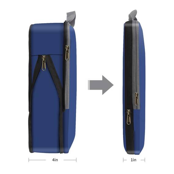 Eono by Amazon - Komprimierbaren Packwürfeln zur Organisation Ihres Reisegepäcks, Compression Packing Cube, Packtaschen Set & Gepäck Organizer für Rucksack & Koffer, Navy, 3-teilig