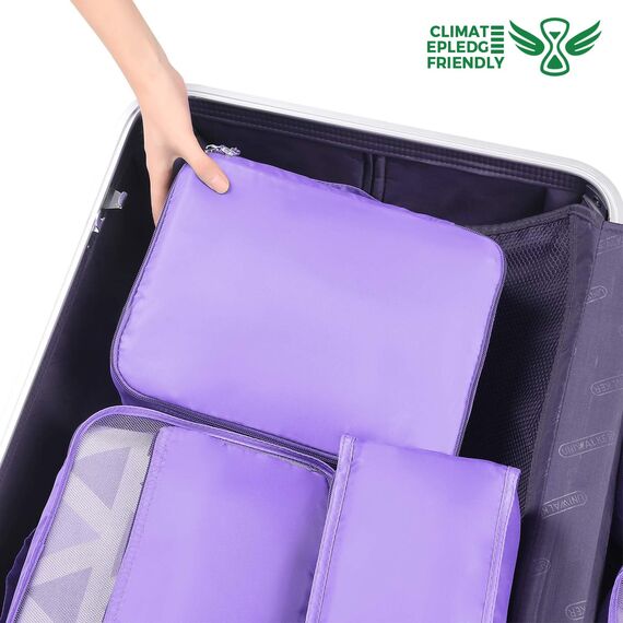 BAGAIL 8 Teilige Packwürfel, Kleidertaschen, Packing Cubes, Verpackungswürfel, Packtaschen Set für Urlaub und Reisen, Kofferorganizer Reise Würfel, Ordnungssystem für Koffer