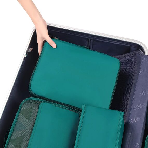 BAGAIL 8 Teilige Packwürfel, Kleidertaschen, Packing Cubes, Verpackungswürfel, Packtaschen Set für Urlaub und Reisen, Kofferorganizer Reise Würfel, Ordnungssystem für Koffer