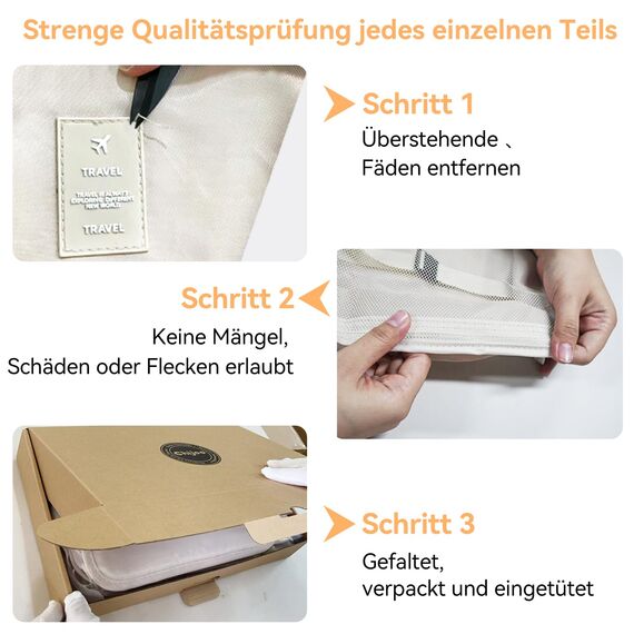 Chijoo 12 teiliges Koffer Organizer Set (Beige) – Packing Cubes Set, Packwürfel, Reise Gadget