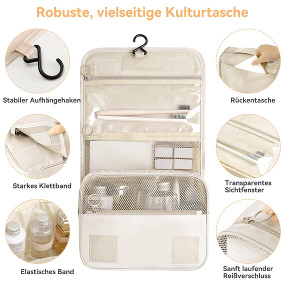 Chijoo 12 teiliges Koffer Organizer Set (Beige) – Packing Cubes Set, Packwürfel, Reise Gadget