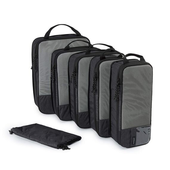BAGSMART Kleidertaschen Set 6 Teilig packtaschen Kompression Packwürfel Set mit Wäschesack für Rucksack,reise organizer,Koffer Organizer auf Travel