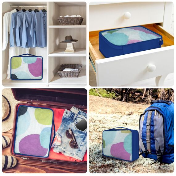 Packing Cubes 12-teilig – Large Suitcase Organizer – Koffer Organizer & Packtaschen für Koffer – in verschiedenen Größen & Farben (12, Marineblau)