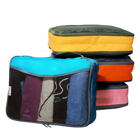 OW-Travel Koffer Organizer Set 4 Farben, 4 Stück, leicht zu organisieren, Kofferorganizer Packtaschen Set für Kleidung im Koffer, Packwürfel Rucksack, Reise Organizer, Packing Cubes Backpack