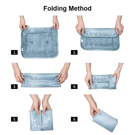 OSDUE Koffer Organizer Set 8-teilig, Packing Cubes, Wasserdichte Reise Kleidertaschen, Packtaschen für koffer, Verpackungswürfel mit Schuhbeutel, USB Kabel Tasche (Blauer See)