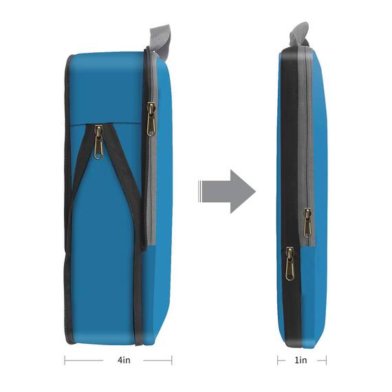 Eono by Amazon - Komprimierbaren Packwürfeln zur Organisation Ihres Reisegepäcks, Compression Packing Cube, Packtaschen Set & Gepäck Organizer für Rucksack & Koffer, Dunkelblau, 4-teilig