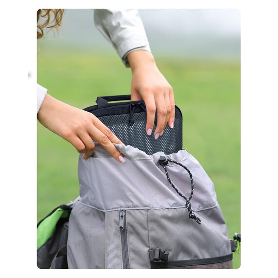 ECOHUB 4-Teilige Kompression Koffer Organizer, Packing Cubes mit Tag, Recycelten Packwürfel Set für Rucksack & Koffer, Maschenverstärkung Packtaschen für Koffer, Patent Anhängig(Dunkelblau)