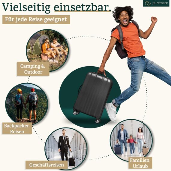 puremore® Premium Packing Cubes Compression inkl. Schuhtasche I maximaler Platz & Ordnung auf Reisen I Packwürfel Kompression I Kompression Packwürfel Rucksack & Koffer