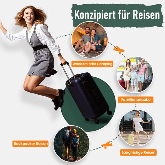 8 Teilige Compression Packing Cubes, Koffer Organizer Kompression PackwüRfel Packtaschen FüR Backpack Rucksack Reisen Organizer Blau