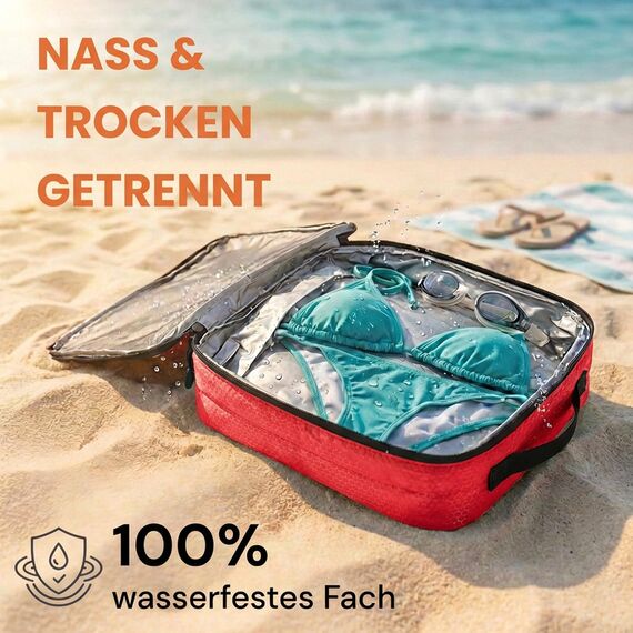 Reise-Organizer mit Kompression für Koffer und Rucksack, 3 pièces