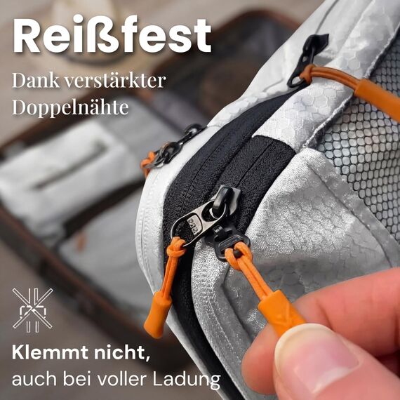 Compression Packing Cubes Set für mehr Platz im Koffer & Backpack - Packwürfel Packing Cubes Compression als Rucksack Organizer - Travel Packtaschen Reise - Camping Zubehör & Wander Ausrüstung