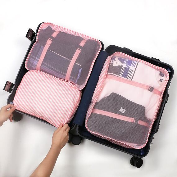 OSDUE Reise-Aufbewahrungswürfel, 8 Stück, wasserdichte Reisegepäck-Organizer, für Kleidung, Schuhe, Kosmetik, Toilettenartikel