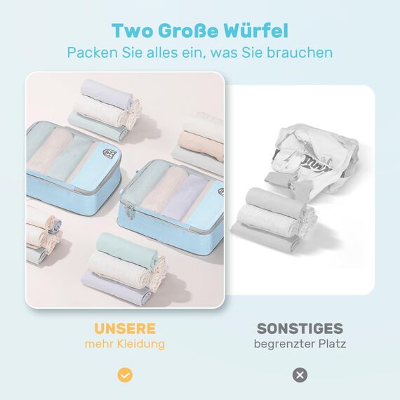 8 Teilige Compression Packing Cubes, Koffer Organizer Kompression PackwüRfel Packtaschen FüR Backpack Rucksack Reisen Organizer