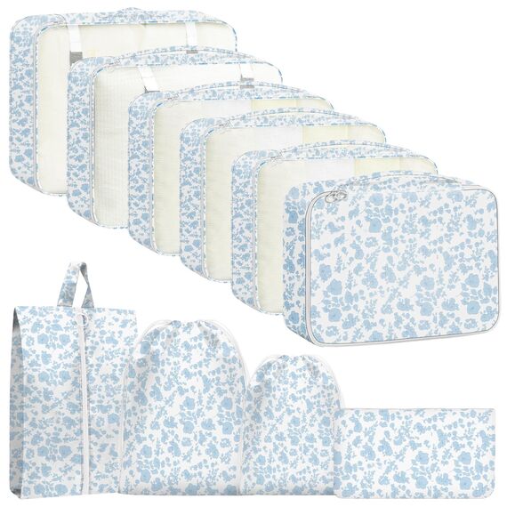 Koffer Organizer Set, 10 Stück Packing Cubes for Suitcase Travel Accessories Kofferorganizer Set Kleidertaschen Packwürfel Kosmetik Travel Organizer Packtaschen für Koffer