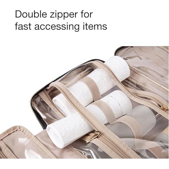 NMNGB Kulturbeutel kulturtasche Damen, Kulturtasche zum Aufhängen, Toiletry Bag Kosmetiktasche Reise Waschtasche Transparent für Makeup & Toilettenartikel im Badezimmer