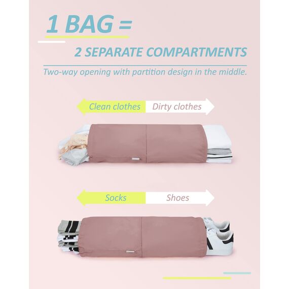 BAGSMART Kleidertaschen Set 6 Teilig packtaschen Kompression Packwürfel Set mit Wäschesack für Rucksack,reise organizer,Koffer Organizer auf Travel