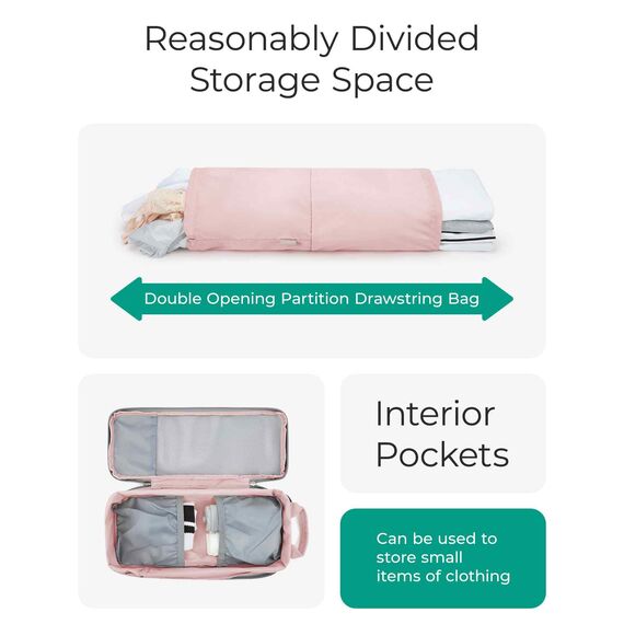 BAGSMART Kleidertaschen Set 6 Teilig packtaschen Kompression Packwürfel Set mit Wäschesack für Rucksack,reise organizer,Koffer Organizer auf Travel