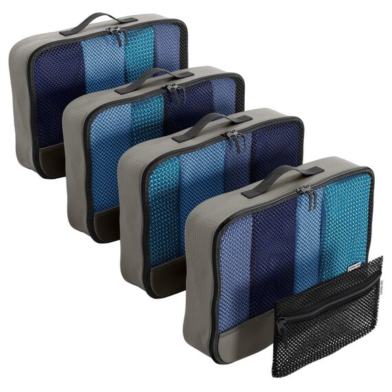 OW-Travel Koffer Organizer Set Grau Mittel, leicht zu organisieren, Kofferorganizer Packtaschen Set für Kleidung im Koffer, Packwürfel Rucksack, Reise Organizer, Packing Cubes Backpack