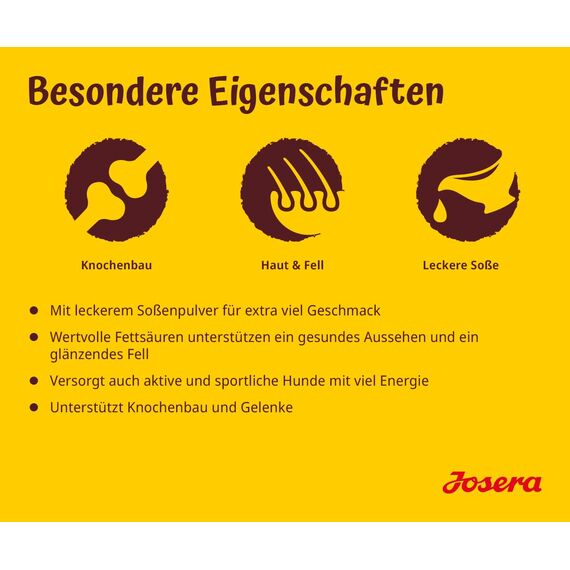 JOSERA Festival (1 x 12,5 kg) | Adult | Premium Trockenfutter für ausgewachsene wählerische Hunde | Lachs & Geflügel | leckerer Soßenmantel - auch zum Einweichen | weizenfrei | Hundefutter | 1er Pack