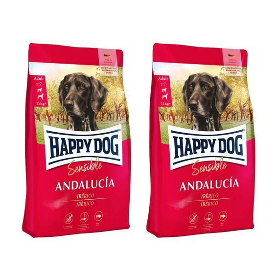 Happy Dog Sensible Andalucía M 2X 1 kg - Trockenfutter, Geschmacksrichtung Schwein