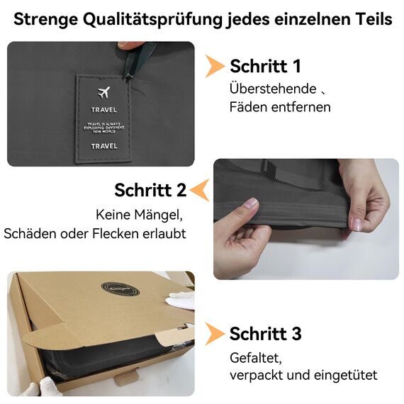 Chijoo 12 teiliges Koffer Organizer Set (Schwarz) – Packing Cubes Set, Packwürfel, Reise Gadget