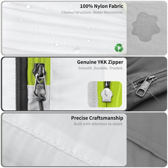 Cipway Kompressions-Packwürfel-Set für Reisen, ultraleichte Verpackungsorganisatoren für Gepäck, Koffer und Rucksack (weiß, 5 Stück)