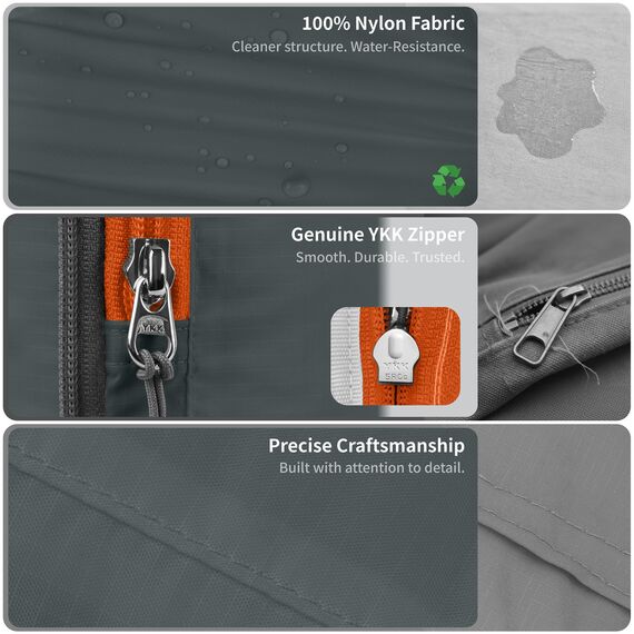 Cipway Kompressions-Packwürfel-Set für Reisen, ultraleichte Verpackungsorganisatoren für Gepäck, Koffer und Rucksack (grau, 5 Stück)