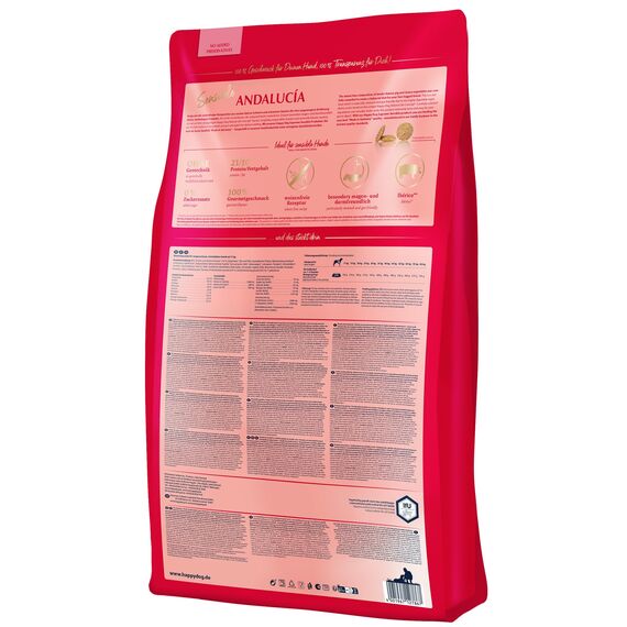 Happy Dog Sensible Andalucía M 2X 1 kg - Trockenfutter, Geschmacksrichtung Schwein