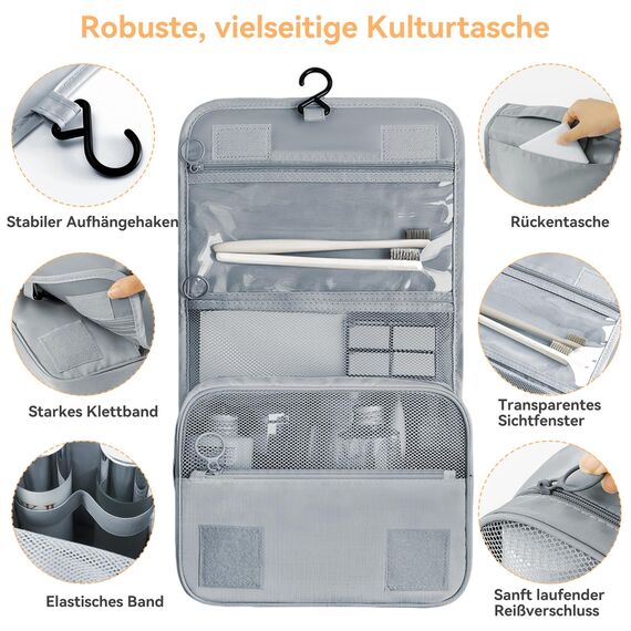 Chijoo 12 teiliges Koffer Organizer Set (Grau) – Packing Cubes Set, Packwürfel, Reise Gadget