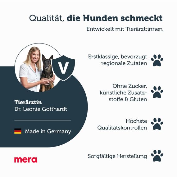 MERA Pure Sensitive Lamm & Reis, Hundefutter trocken für Sensible Hunde, Trockenfutter aus Lamm und Reis, Futter für ausgewachsenen Hund, ohne Weizen und Zucker (12,5 kg)