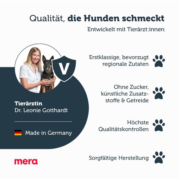 mera Pure Sensitive Truthahn & Kartoffeln, Hundefutter trocken mit viel frischem Fleisch, gesundes Trockenfutter getreidefrei für ausgewachsene Hunde (4 kg)