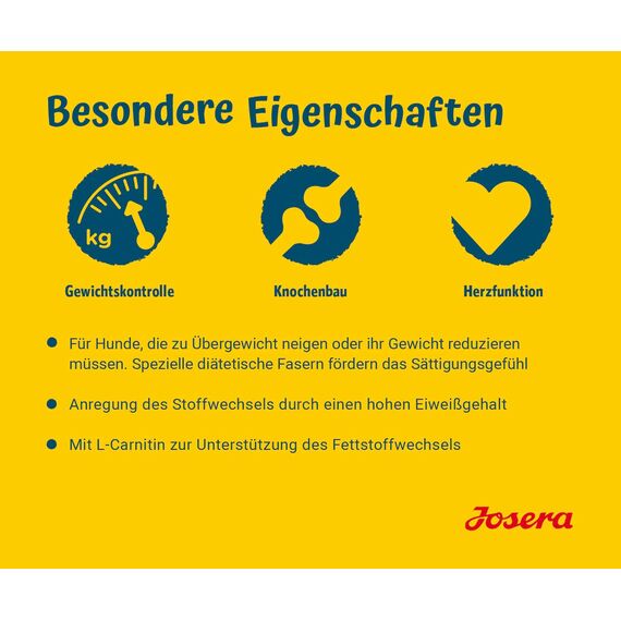 JOSERA Light & Vital (5 x 900 g) | Adult | Premium Trockenfutter für ausgewachsene Hunde | Geflügel & Erbse | wenig Fett & viel Protein zur Gewichtskontrolle | weizenfrei | Hundefutter | 5er Pack