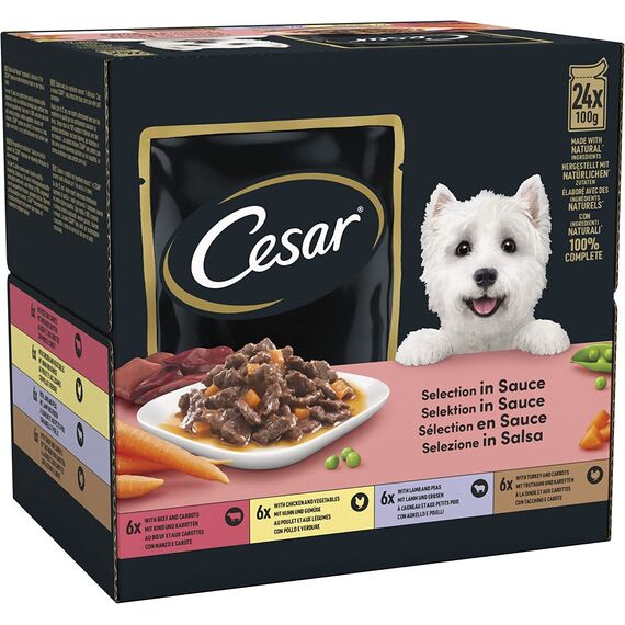 Cesar Hundefutter Feines im Frischebeutel