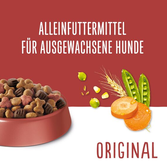 Beneful Original Hundefutter trocken, mit Rind und Gartengemüse, 1er Pack (1 x 12kg)