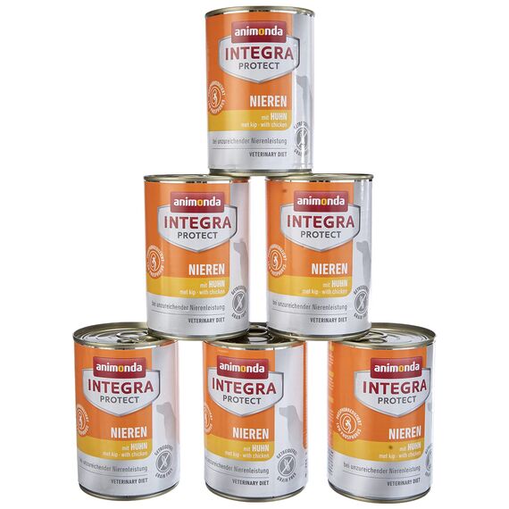 animonda INTEGRA PROTECT Hundefutter nass Renal (Niere) mit Huhn (6 x 400g), von Veterinären empfohlen bei Niereninsuffizienz, Hochwertiges Diätalleinfutter für Hunde gegen Nierenprobleme