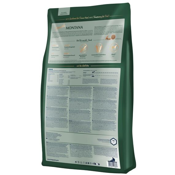 Happy Dog Sensible Montana - M - Trockenfutter, Hundefutter - Geschmacksrichtung Pferd - Glutenfrei, Getreidefrei, Monoprotein, Omega-3 und Omega-6-10kg