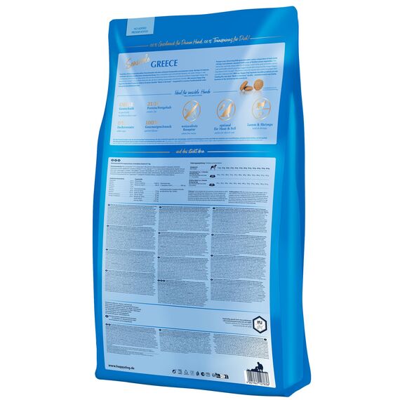 Happy Dog Sensible Greece M 3X 1 kg - Trockenfutter, Geschmacksrichtung Lamm, Shrimps & Calamari