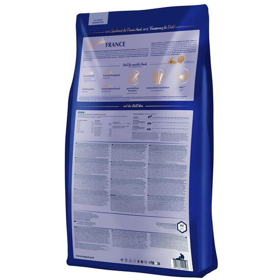 Happy Dog Sensible France - M - Trockenfutter, Hundefutter - Geschmacksrichtung Gourmet Ente - 2x11kg