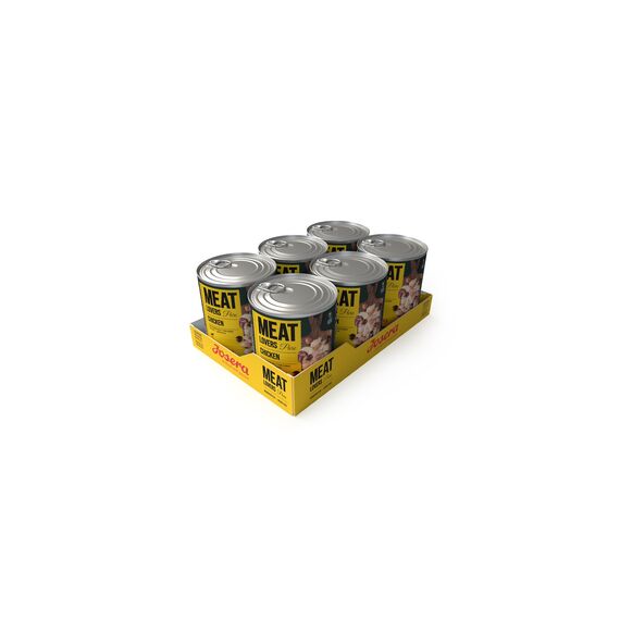 JOSERA Meat Lovers Pure Chicken (6 x 800 g) | Adult | Premium Nassfutter für ausgewachsene Hunde | extra viel Hühnerfleisch (68%) | Monoprotein | getreidefrei | Hundefutter nass | 6er Pack