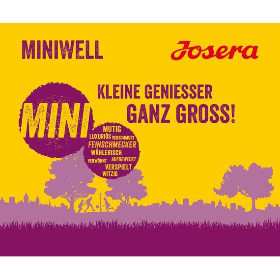 JOSERA Miniwell (5 x 900 g) | Adult Mini | Premium Trockenfutter für ausgewachsene Hunde Kleiner Rassen | Geflügel & Reis | Kleine Kroketten | extraverträglich | weizenfrei | Hundefutter | 5er Pack