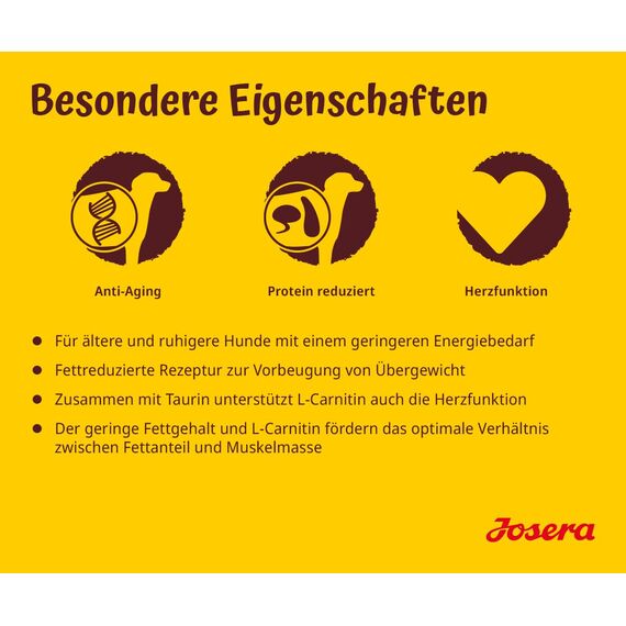 JOSERA Balance (1 x 12,5 kg) | Senior | Premium Trockenfutter für ausgewachsene ältere Hunde | Geflügel & Reis | fett- und eiweißreduziert speziell für Senioren | weizenfrei | Hundefutter | 1er Pack