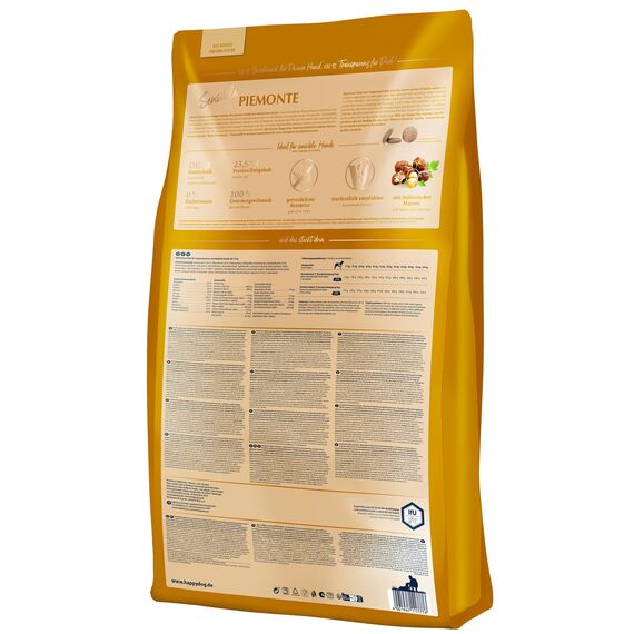 Happy Dog Sensible Piemonte - M - Trockenfutter, Hundefutter - Geschmacksrichtung Ente, Seefisch & Maroni - 10kg