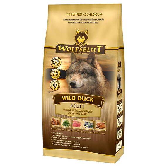 Wolfsblut - Wild Duck Adult - 15 kg - Ente - Trockenfutter - Hundefutter - Getreidefrei