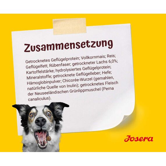 JOSERA Festival (1 x 15 kg) | Adult | Premium Trockenfutter für ausgewachsene wählerische Hunde | Lachs & Geflügel | in leckerem Soßenmantel auch zum Einweichen | weizenfrei | Hundefutter| 1er Pack