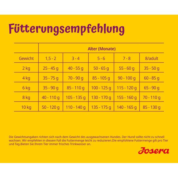 JOSERA MiniJunior (1 x 10 kg) | Mini Junior | Premium Trockenfutter für wachsende Hunde ab der 6. Woche | Ente & Lachs | Welpenfutter zur optimalen Entwicklung | weizenfrei | Hundefutter | 1er Pack
