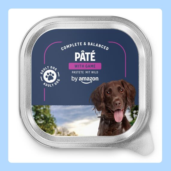 by Amazon Nassfutter für Hunde, Pastete mit Wild, 300g, 10er-Pack