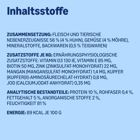 by Amazon Nassfutter für Hunde, Pastete mit Hühnchen und Gourmet-Kern mit Karotten und Nudeln, 300g, 10er-Pack