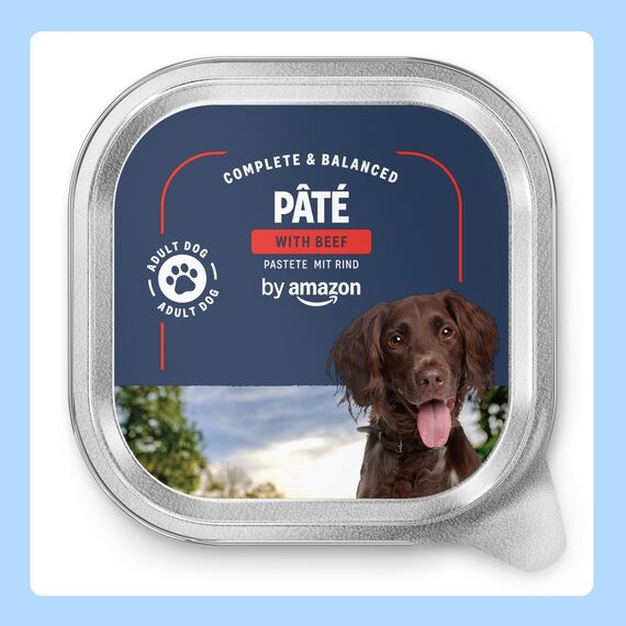 by Amazon Nassfutter für Hunde, Pastete mit Rindfleisch, 300g, 10er-Pack